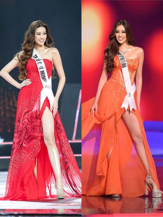 Sự trùng hợp bất ngờ giữa đầm dạ hội của Khánh Vân ở Miss Universe Việt và Thế giới, “điềm báo” đăng quang là đây? - Ảnh 2.