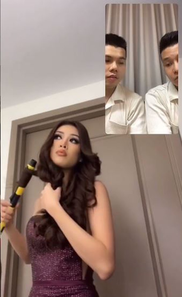 Khánh Vân bị bỏng nhẹ trong lúc làm tóc chuẩn bị cho đêm Chung kết Miss Universe - Ảnh 1. Khánh Vân bị bỏng nhẹ trong lúc làm tóc chuẩn bị cho đêm Chung kết Miss Universe - Ảnh 1.
