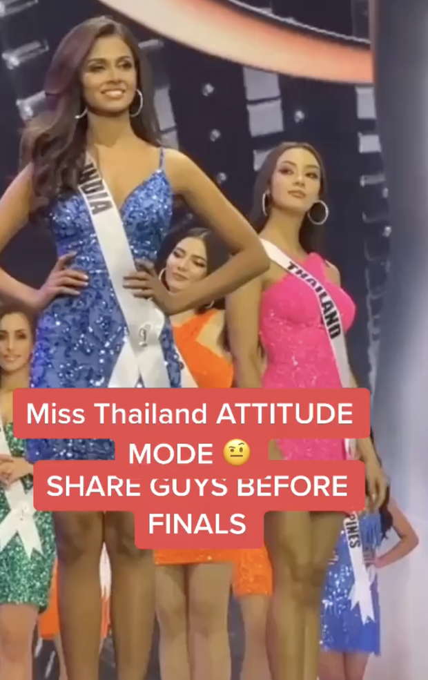 Lộ clip đối thủ số 1 của Khánh Vân ở Miss Universe có ánh mắt lườm như dao cau cứa vào thí sinh khác ngay trên sân khấu? - Ảnh 4.