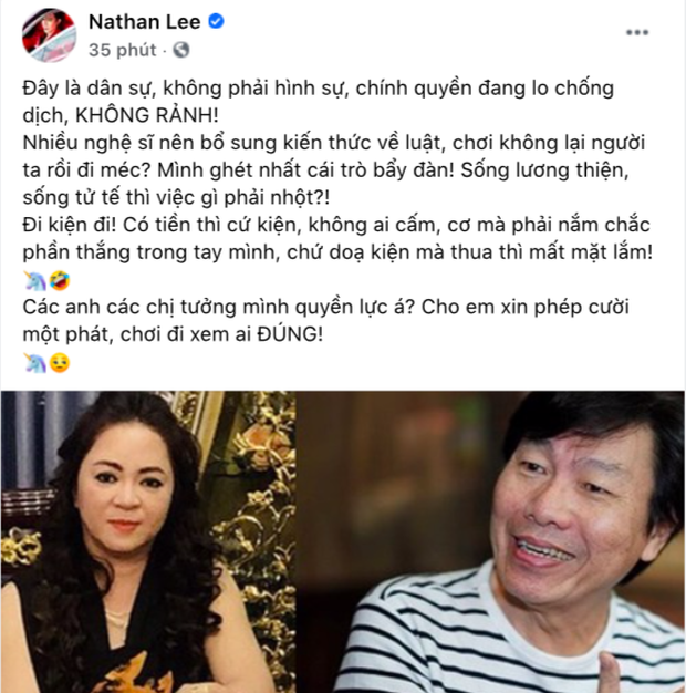 Dàn sao Vbiz “tức nước vỡ bờ” khi bị bà Phương Hằng tấn công: Kêu gọi nghệ sĩ liên quan lên tiếng, nhờ cơ quan chức năng vào cuộc - Ảnh 8. Dàn sao Vbiz “tức nước vỡ bờ” khi bị bà Phương Hằng tấn công: Kêu gọi nghệ sĩ liên quan lên tiếng, nhờ cơ quan chức năng vào cuộc - Ảnh 8.