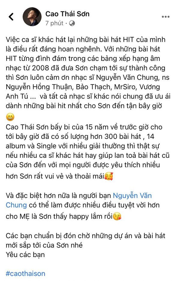 Cao Thái Sơn đã chính thức lên tiếng về việc bị Nathan Lee mua độc quyền loạt hit và lần này anh không xoá đi nữa - Ảnh 2. Cao Thái Sơn đã chính thức lên tiếng về việc bị Nathan Lee mua độc quyền loạt hit và lần này anh không xoá đi nữa - Ảnh 2.