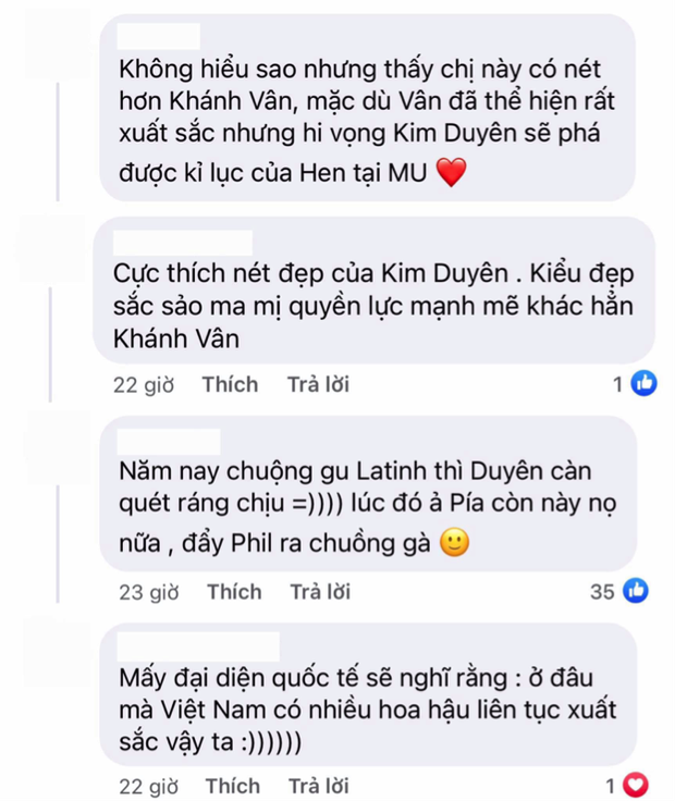Netizen vội vã lăng xê Kim Duyên vì Khánh Vân không đạt thứ hạng cao như mong đợi? - Ảnh 4.