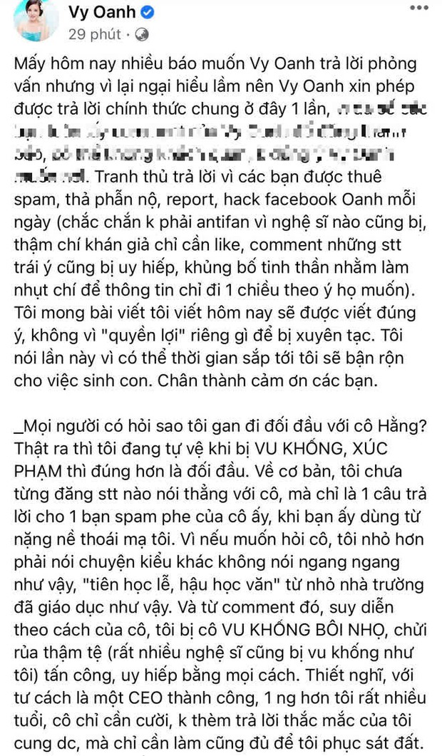 Vy Oanh lên tiếng kể rõ nguyên nhân “khẩu chiến” với đại gia Phương Hằng, cả thông tin làm vợ bé và “đẻ thuê” cho đại gia 70 tuổi! - Ảnh 2.