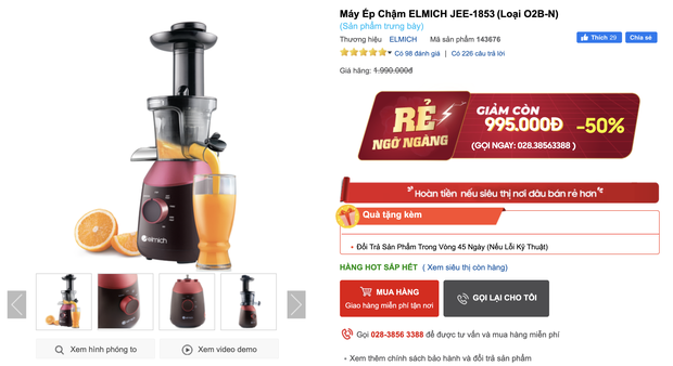 Máy ép chậm chưa bao giờ rẻ đến thế: Sale đến 60%, từ 500k rinh được một chiếc ok lah - Ảnh 9.