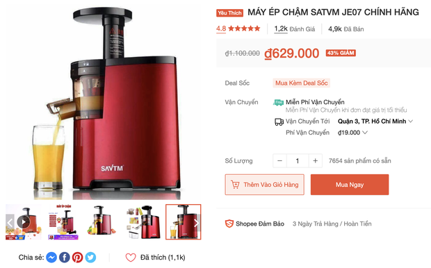 Máy ép chậm chưa bao giờ rẻ đến thế: Sale đến 60%, từ 500k rinh được một chiếc ok lah - Ảnh 3.