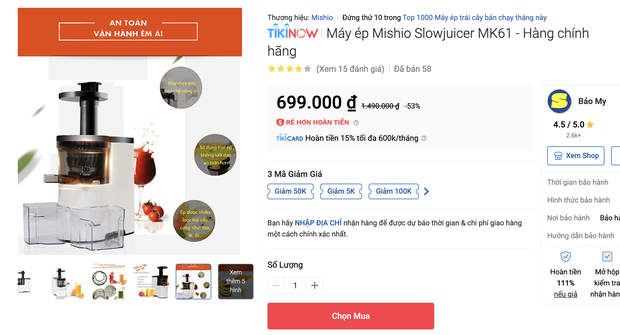 Máy ép chậm chưa bao giờ rẻ đến thế: Sale đến 60%, từ 500k rinh được một chiếc ok lah - Ảnh 5.