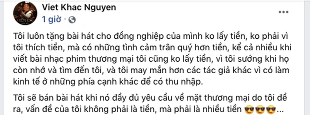 Nhạc sĩ Khắc Việt lên tiếng giữa ồn ào bán hit Cao Thái Sơn cho Nathan Lee: Vấn đề của tôi phải là nhiều tiền - Ảnh 3.