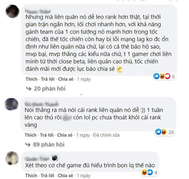 Tranh cãi gay gắt: Game thủ Tốc Chiến chê rank Liên Quân quá dễ, bậc Cao Thủ Liên Quân Mobile chỉ xứng Bạc, Vàng của Tốc Chiến? - Ảnh 4.