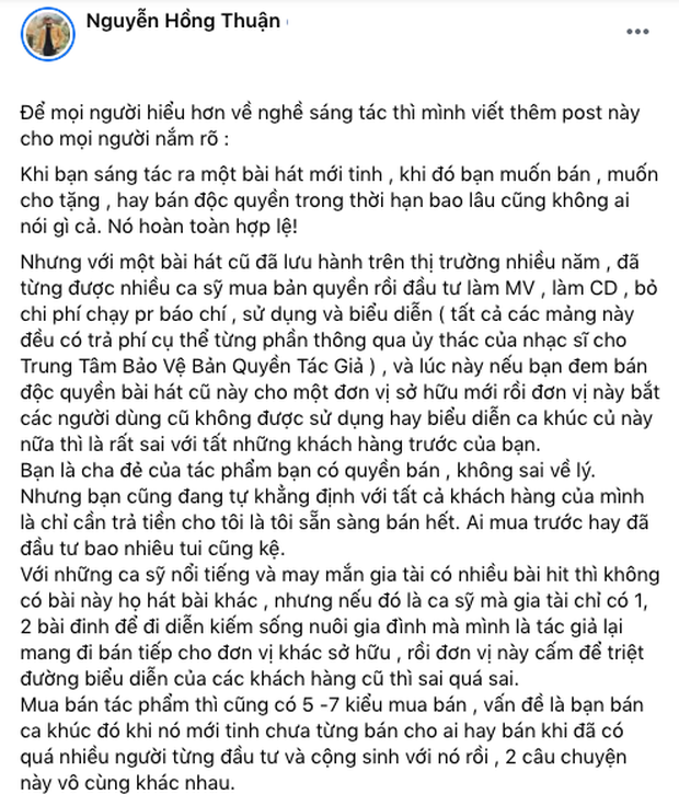 Nathan Lee dằn mặt Nguyễn Hồng Thuận sau phát ngôn về việc mua độc quyền ca khúc, còn nhắn thẳng mặt để nói điều này! - Ảnh 4.