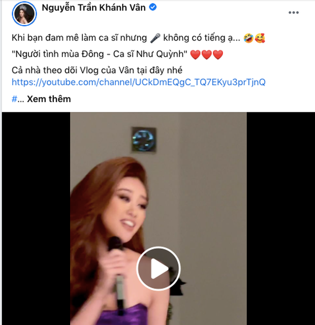 Khánh Vân mê làm ca sĩ ... micro không có tiếng - Ảnh 4. Khánh Vân mê làm ca sĩ ... micro không có tiếng - Ảnh 4.