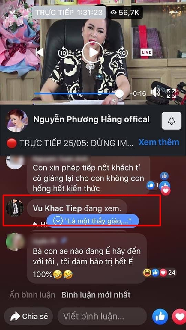 Vũ Khắc Tiệp, Quốc Trường lẫn dàn sao đổ xô cùng hóng xem livestream bà Phương Hằng đại náo showbiz - Ảnh 3.