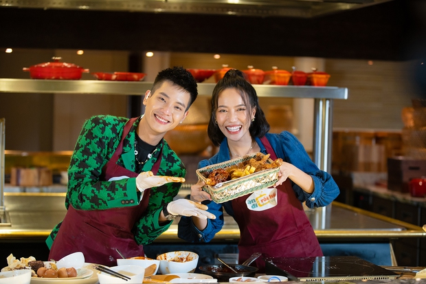Quân A.P trổ tài rap và nấu Gà Hàn Quốc bên cạnh Diệu Nhi - Ảnh 6. Quân A.P trổ tài rap và nấu Gà Hàn Quốc bên cạnh Diệu Nhi - Ảnh 6.