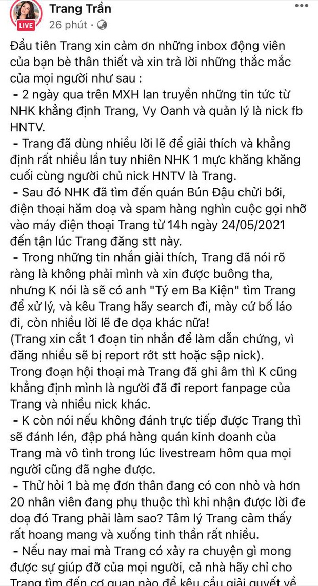 Trang Trần livestream hẹn gặp đối chất trực tiếp cậu IT team bà Phương Hằng: Nếu không làm gì sai thì lý do gì phải sợ, chị ngồi đây chờ từ chiều” - Ảnh 6. Trang Trần livestream hẹn gặp đối chất trực tiếp cậu IT team bà Phương Hằng: Nếu không làm gì sai thì lý do gì phải sợ, chị ngồi đây chờ từ chiều” - Ảnh 6.