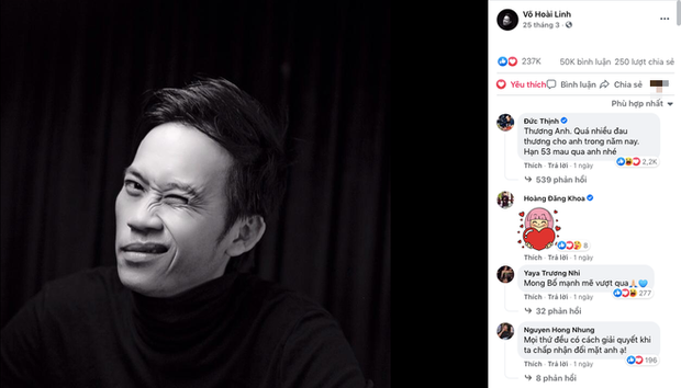 Netizen tràn vào ảnh đại diện của NS Hoài Linh giữa lùm xùm từ thiện, ca sĩ Quang Hà nhắn nhủ đến đàn anh một điều - Ảnh 1. Netizen tràn vào ảnh đại diện của NS Hoài Linh giữa lùm xùm từ thiện, ca sĩ Quang Hà nhắn nhủ đến đàn anh một điều - Ảnh 1.