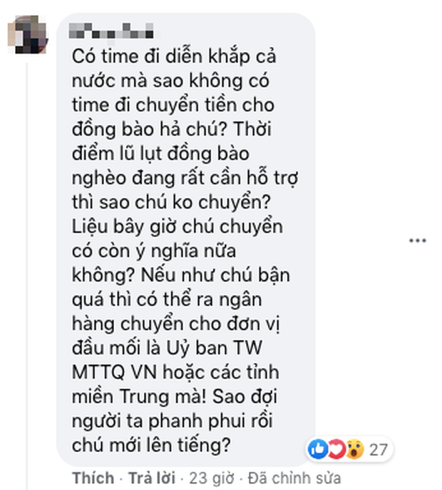 Netizen tràn vào ảnh đại diện của NS Hoài Linh giữa lùm xùm từ thiện, ca sĩ Quang Hà nhắn nhủ đến đàn anh một điều - Ảnh 9. Netizen tràn vào ảnh đại diện của NS Hoài Linh giữa lùm xùm từ thiện, ca sĩ Quang Hà nhắn nhủ đến đàn anh một điều - Ảnh 9.