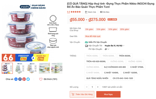 Nhiều loại màng bọc, hộp bảo quản thực phẩm đang sale siêu rẻ, chị em không mua thì phí lắm - Ảnh 19. Nhiều loại màng bọc, hộp bảo quản thực phẩm đang sale siêu rẻ, chị em không mua thì phí lắm - Ảnh 19.