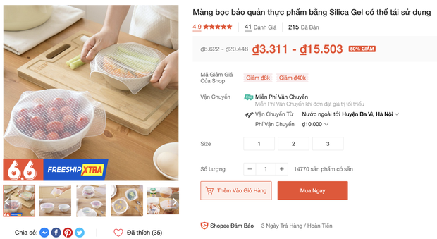 Nhiều loại màng bọc, hộp bảo quản thực phẩm đang sale siêu rẻ, chị em không mua thì phí lắm - Ảnh 1. Nhiều loại màng bọc, hộp bảo quản thực phẩm đang sale siêu rẻ, chị em không mua thì phí lắm - Ảnh 1.