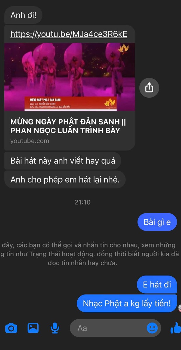 Giữa lúc Cao Thái Sơn trách bị gài bẫy, Nguyễn Văn Chung tung tin nhắn cho ca sĩ hát free và thổ lộ tâm trạng nặng nề - Ảnh 4. Giữa lúc Cao Thái Sơn trách bị gài bẫy, Nguyễn Văn Chung tung tin nhắn cho ca sĩ hát free và thổ lộ tâm trạng nặng nề - Ảnh 4.