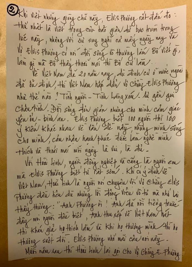 Rất nhiều sao Việt bảo vệ NS Hoài Linh giữa lùm xùm nhưng không ai như Elvis Phương, viết hẳn 5 trang thư tay đầy chân thành - Ảnh 3.