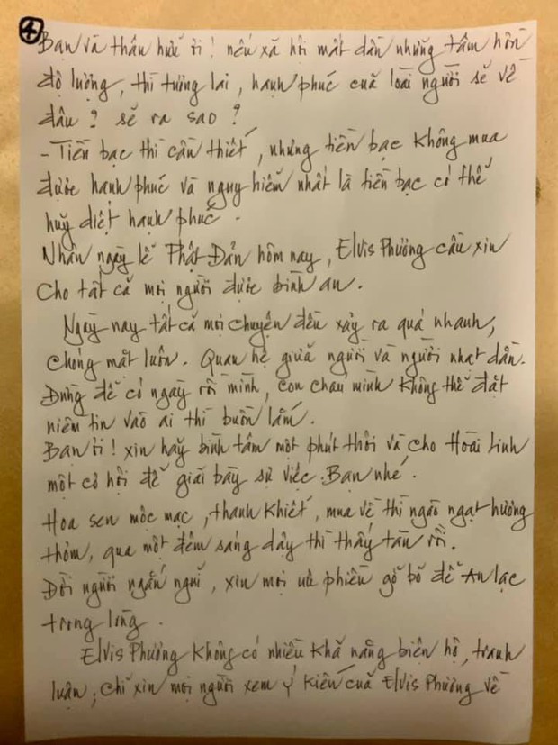 Rất nhiều sao Việt bảo vệ NS Hoài Linh giữa lùm xùm nhưng không ai như Elvis Phương, viết hẳn 5 trang thư tay đầy chân thành - Ảnh 5.