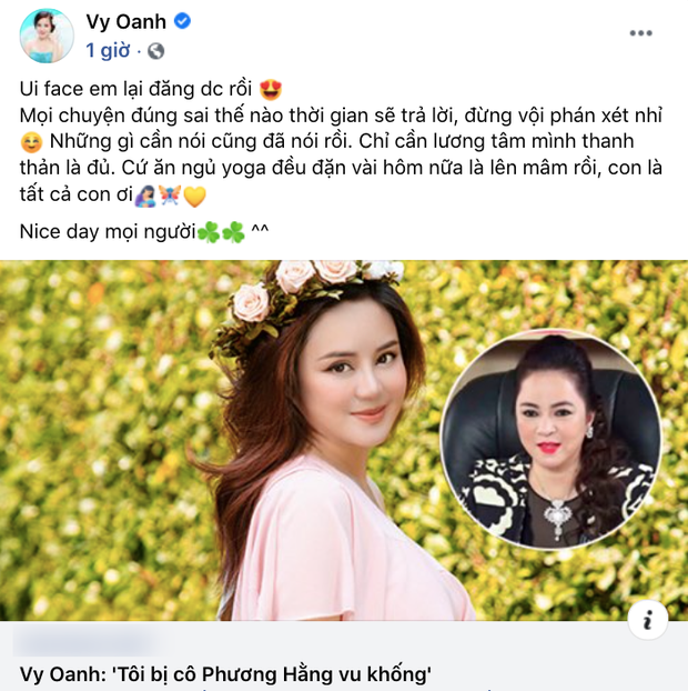 Vy Oanh đăng status khẳng định bị vu khống, tiết lộ việc cần làm lúc này giữa drama với bà Phương Hằng - Ảnh 2.