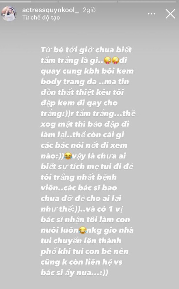 Quỳnh Kool bức xúc vì bị đồn tắm trắng nhưng cứ vài chữ lại có 1 lỗi chính tả đọc mà tức con mắt - Ảnh 2.