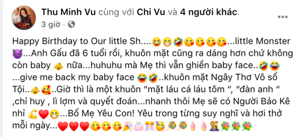 Thu Minh và ông xã ngoại quốc mừng sinh nhật con trai, ai ngờ nhóc tỳ lai mới 6 tuổi mà đã có tính cách đặc biệt thế này! - Ảnh 2.