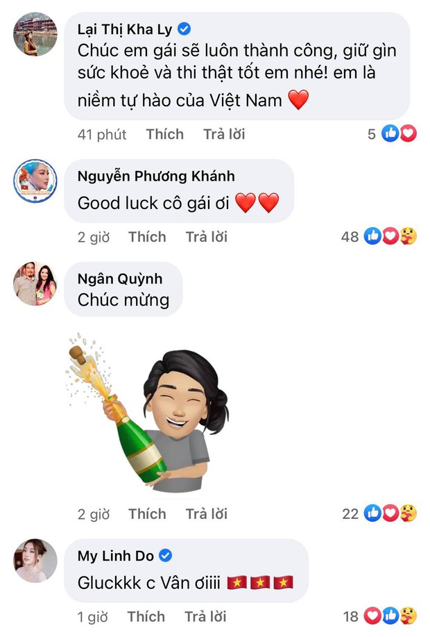 Dàn sao Việt hướng về Khánh Vân, nàng hậu đã chuyển 3 outfit và cập nhật hành trình đến Mỹ dự Miss Universe 2020 - Ảnh 12. Dàn sao Việt hướng về Khánh Vân, nàng hậu đã chuyển 3 outfit và cập nhật hành trình đến Mỹ dự Miss Universe 2020 - Ảnh 12.