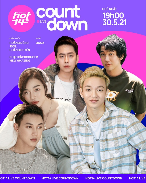 HOT14 Live COUNTDOWN đang diễn ra với host Osad cùng dàn khách mời Hoàng Dũng - Jsol và Hoàng Duyên! - Ảnh 2.