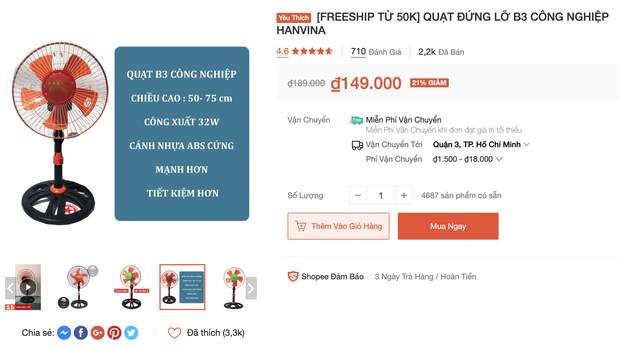 Nhiều quạt đứng chất lượng đang sale 70%: Chỉ từ 149k, tranh thủ sắm ngay để giải nhiệt ngày nóng - Ảnh 1. Nhiều quạt đứng chất lượng đang sale 70%: Chỉ từ 149k, tranh thủ sắm ngay để giải nhiệt ngày nóng - Ảnh 1.