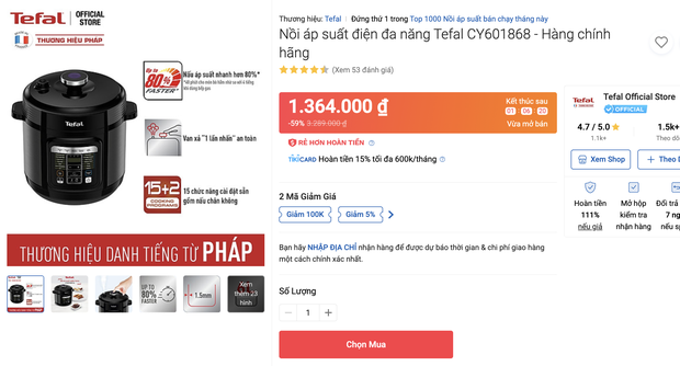 5/5 là phải săn sale đồ điện gia dụng: Nhiều món giảm sâu 50%, mua về chồng khen tấm tắc - Ảnh 7. 5/5 là phải săn sale đồ điện gia dụng: Nhiều món giảm sâu 50%, mua về chồng khen tấm tắc - Ảnh 7.