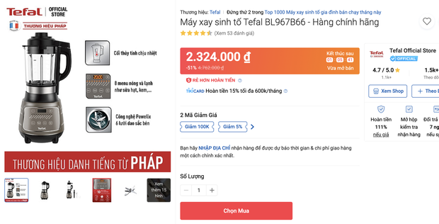 5/5 là phải săn sale đồ điện gia dụng: Nhiều món giảm sâu 50%, mua về chồng khen tấm tắc - Ảnh 9. 5/5 là phải săn sale đồ điện gia dụng: Nhiều món giảm sâu 50%, mua về chồng khen tấm tắc - Ảnh 9.