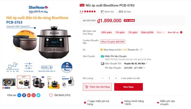 Loạt đồ gia dụng đang được giảm giá kịch sàn trên Shopee trong ngày hội siêu sale 5/5, chị em chốt ngay kẻo lỡ! - Ảnh 7. Loạt đồ gia dụng đang được giảm giá kịch sàn trên Shopee trong ngày hội siêu sale 5/5, chị em chốt ngay kẻo lỡ! - Ảnh 7.