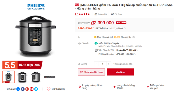 Loạt đồ gia dụng đang được giảm giá kịch sàn trên Shopee trong ngày hội siêu sale 5/5, chị em chốt ngay kẻo lỡ! - Ảnh 8. Loạt đồ gia dụng đang được giảm giá kịch sàn trên Shopee trong ngày hội siêu sale 5/5, chị em chốt ngay kẻo lỡ! - Ảnh 8.