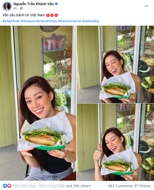 Trước thềm Miss Universe, Hoa hậu Khánh Vân vẫn kịp thử một món Việt trên đất Mỹ, đăng hình vào “giờ hiểm” khiến ai cũng thèm - Ảnh 1.
