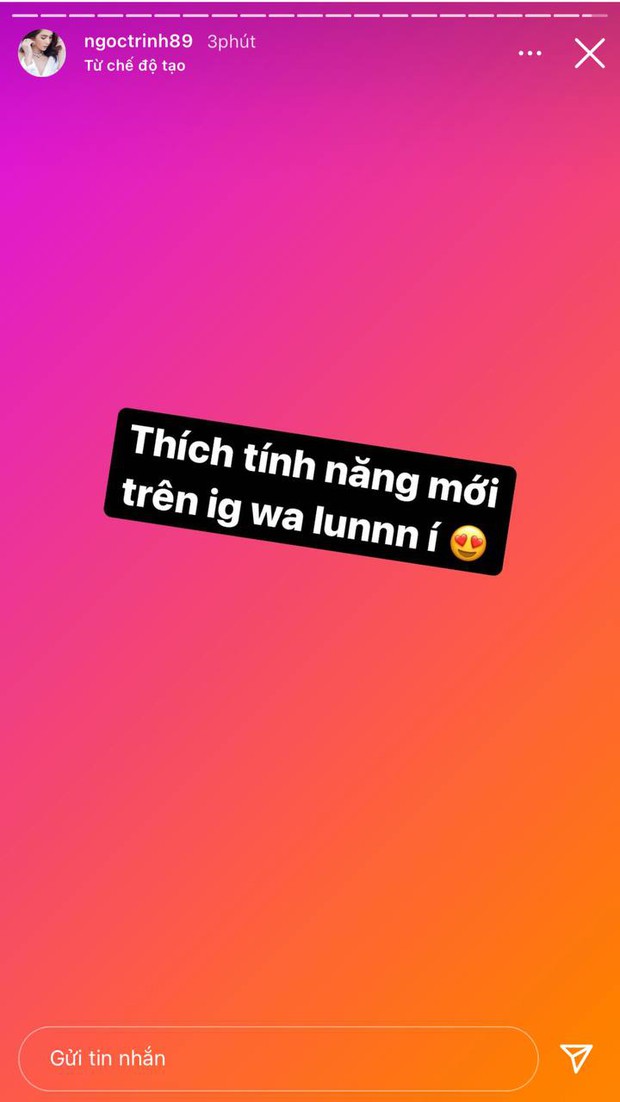 Ngọc Trinh tiết lộ thích mê tính năng mới trên Instagram, đó là gì? - Ảnh 2.