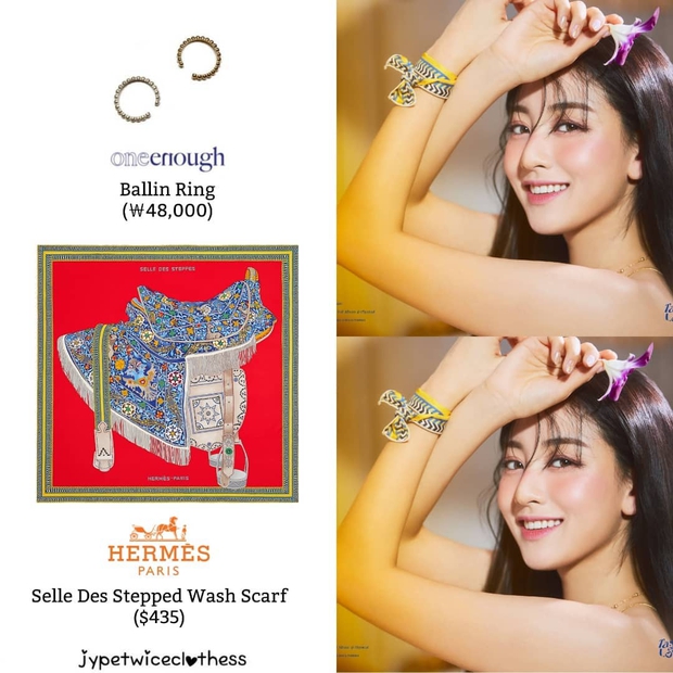 Stylist của TWICE cắt nát khăn Hermès nghìn đô để chế đồ cho idol, kết quả ra sao? - Ảnh 8. Stylist của TWICE cắt nát khăn Hermès nghìn đô để chế đồ cho idol, kết quả ra sao? - Ảnh 8.