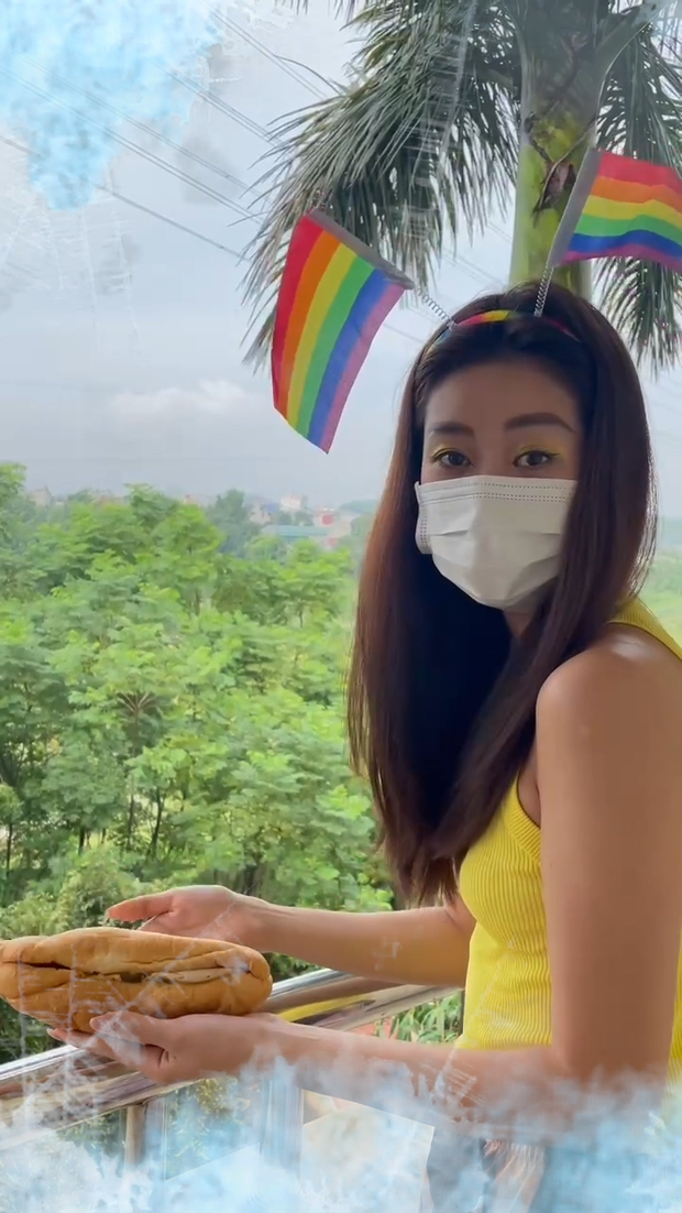 Clip: Khánh Vân hoá Tôn Ngộ Không, lầy lội dùng phép thần hái trái cây trong khu cách ly - Ảnh 5. Clip: Khánh Vân hoá Tôn Ngộ Không, lầy lội dùng phép thần hái trái cây trong khu cách ly - Ảnh 5.