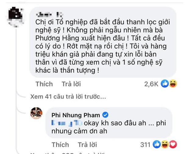 Netizen cà khịa Phi Nhung rớt mặt nạ, xin lỗi vì từng xem cô là thần tượng, nữ ca sĩ liền có cách đáp trả gây chú ý - Ảnh 2. Netizen cà khịa Phi Nhung rớt mặt nạ, xin lỗi vì từng xem cô là thần tượng, nữ ca sĩ liền có cách đáp trả gây chú ý - Ảnh 2.