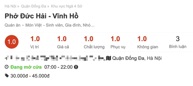Quán phở của NS Đức Hải bị bão đánh giá 1 sao vì drama phát ngôn thô tục, điểm kinh doanh khác trùng tên cũng bị vạ lây? - Ảnh 4. Quán phở của NS Đức Hải bị bão đánh giá 1 sao vì drama phát ngôn thô tục, điểm kinh doanh khác trùng tên cũng bị vạ lây? - Ảnh 4.
