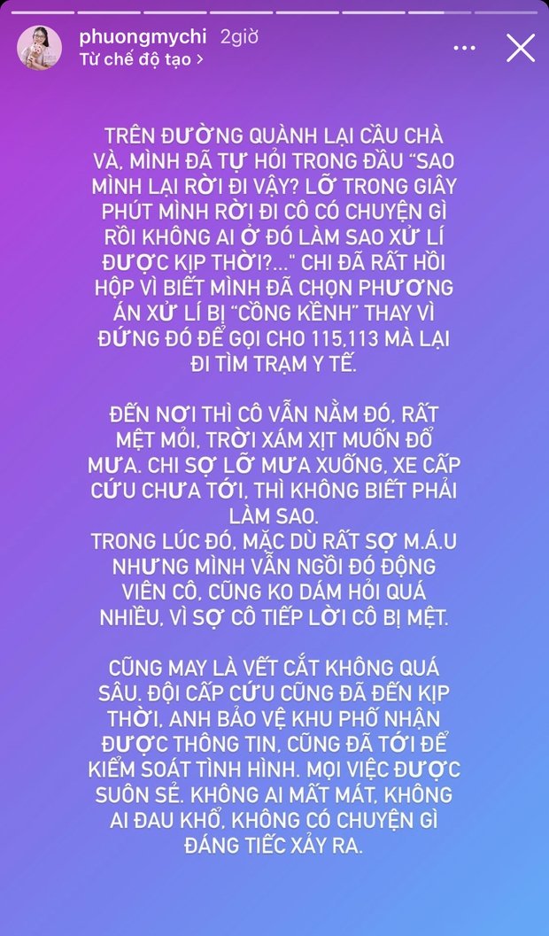Phương Mỹ Chi hốt hoảng khi thấy 1 người rạch tay giữa cầu, xử lý ra sao mà ca sĩ nhí phải hối hận vì quá cồng kềnh? - Ảnh 4.