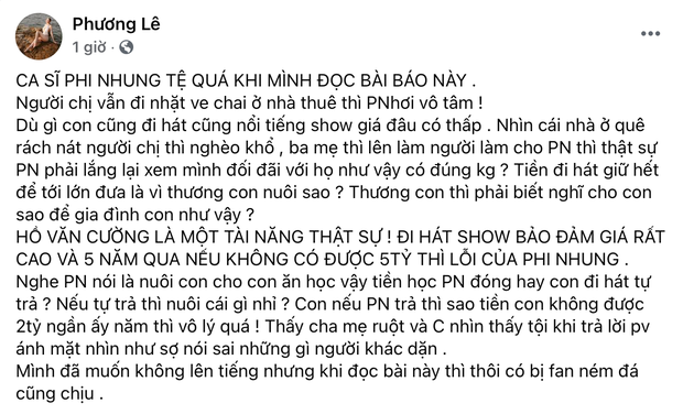 Hoa hậu ở nhà 200 tỷ chỉ trích Phi Nhung vì để chị ruột Hồ Văn Cường sống khổ: Thương con thì phải biết nghĩ cho con! - Ảnh 2.