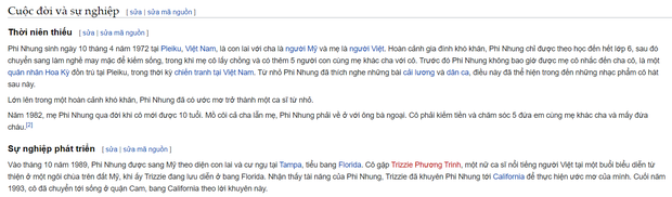 Giữa ồn ào, nghệ danh của Phi Nhung bị antifan đổi trên Wikipedia: Từ Phi Phi cô nương, Phi lụa và nhiều tên khác - Ảnh 3. Giữa ồn ào, nghệ danh của Phi Nhung bị antifan đổi trên Wikipedia: Từ Phi Phi cô nương, Phi lụa và nhiều tên khác - Ảnh 3.