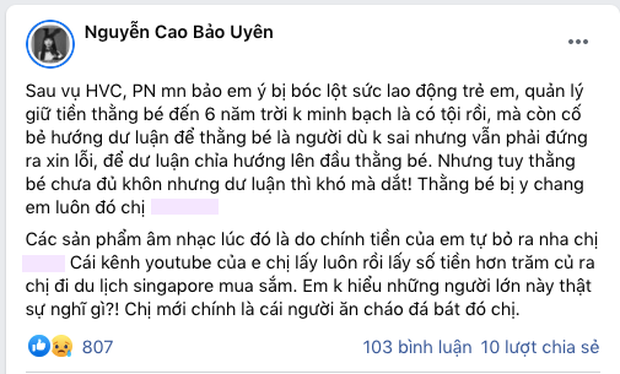 Học trò Mỹ Tâm khẳng định quản lý giữ tiền Hồ Văn Cường là có tội, tố quản lý cũ ăn cháo đá bát  - Ảnh 1.