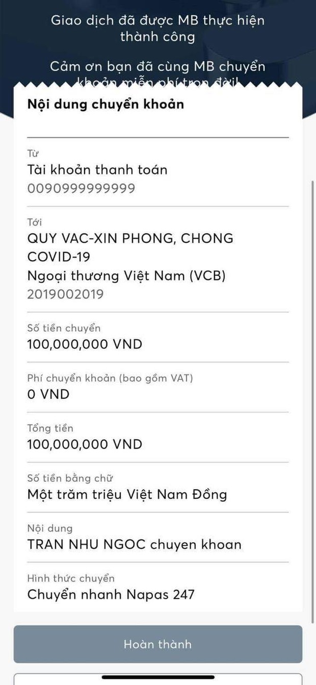 Nữ diễn viên hứa tặng quỹ vaccine 20 triệu/1 bàn thắng của tuyển Việt Nam, cuối cùng chuyển nóng con số khiến cả MXH ngỡ ngàng - Ảnh 2.