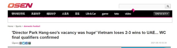 Báo Hàn Quốc: Sự thiếu vắng HLV Park Hang-seo quá chí mạng - Ảnh 1. Báo Hàn Quốc: Sự thiếu vắng HLV Park Hang-seo quá chí mạng - Ảnh 1.