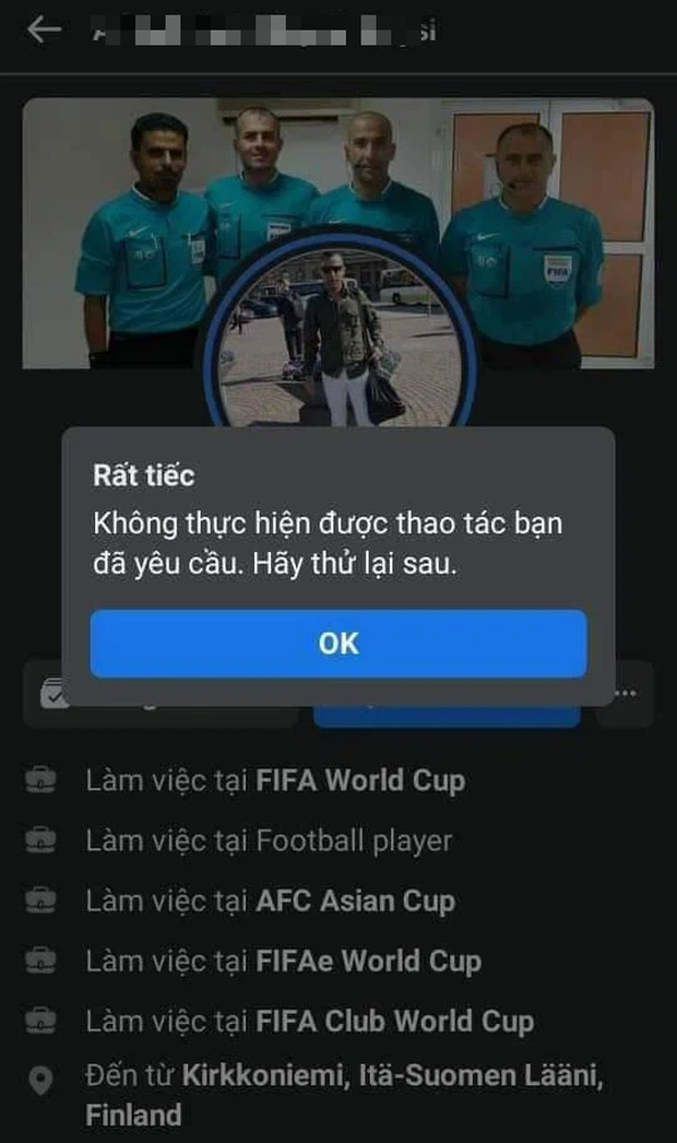Trọng tài trận Việt Nam - UAE bị cộng đồng mạng tấn công Facebook cá nhân, phải tạm khóa tài khoản - Ảnh 3. Trọng tài trận Việt Nam - UAE bị cộng đồng mạng tấn công Facebook cá nhân, phải tạm khóa tài khoản - Ảnh 3.