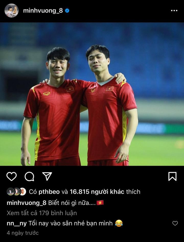 Có ai như Minh Vương: Chia tay vẫn làm bạn tốt, bồ cũ còn chúc một câu tiên tri trước thềm trận Việt Nam - UAE - Ảnh 3. Có ai như Minh Vương: Chia tay vẫn làm bạn tốt, bồ cũ còn chúc một câu tiên tri trước thềm trận Việt Nam - UAE - Ảnh 3.