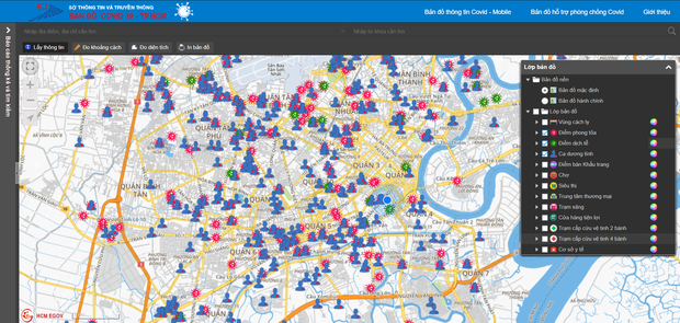 Bản đồ COVID-19 tại TP.HCM: Theo dõi địa điểm đang bị phong toả, cách ly và có ca dương tính một cách nhanh chóng, chính xác - Ảnh 1.