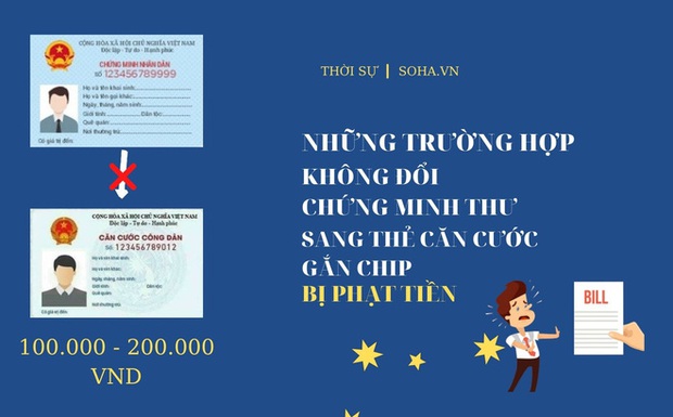 Những trường hợp bị phạt tiền nếu không đổi Chứng minh nhân dân sang thẻ Căn cước gắn chip - Ảnh 1. Những trường hợp bị phạt tiền nếu không đổi Chứng minh nhân dân sang thẻ Căn cước gắn chip - Ảnh 1.